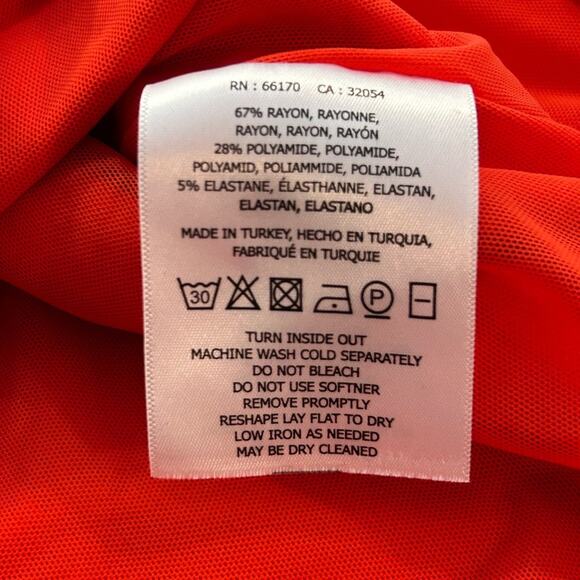 Anthropologie Deletta orange red off the shoulder retro 50s Grease style top XS - Picture 7 of 8